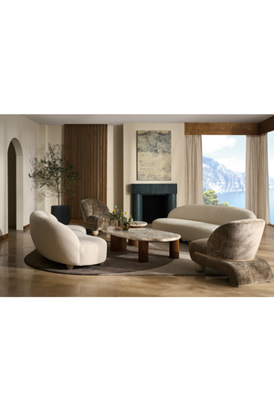 Ball Feet Velvet Accent Chair | Caracole Bora Bora | Oroa.com