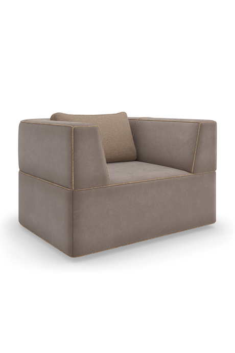 Warm Gray Lounge Chair | Caracole Marbella | Oroa.com