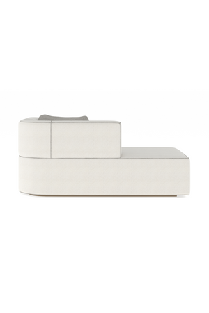 White Bouclé Chaise Lounge | Caracole Marbella | Oroa.com