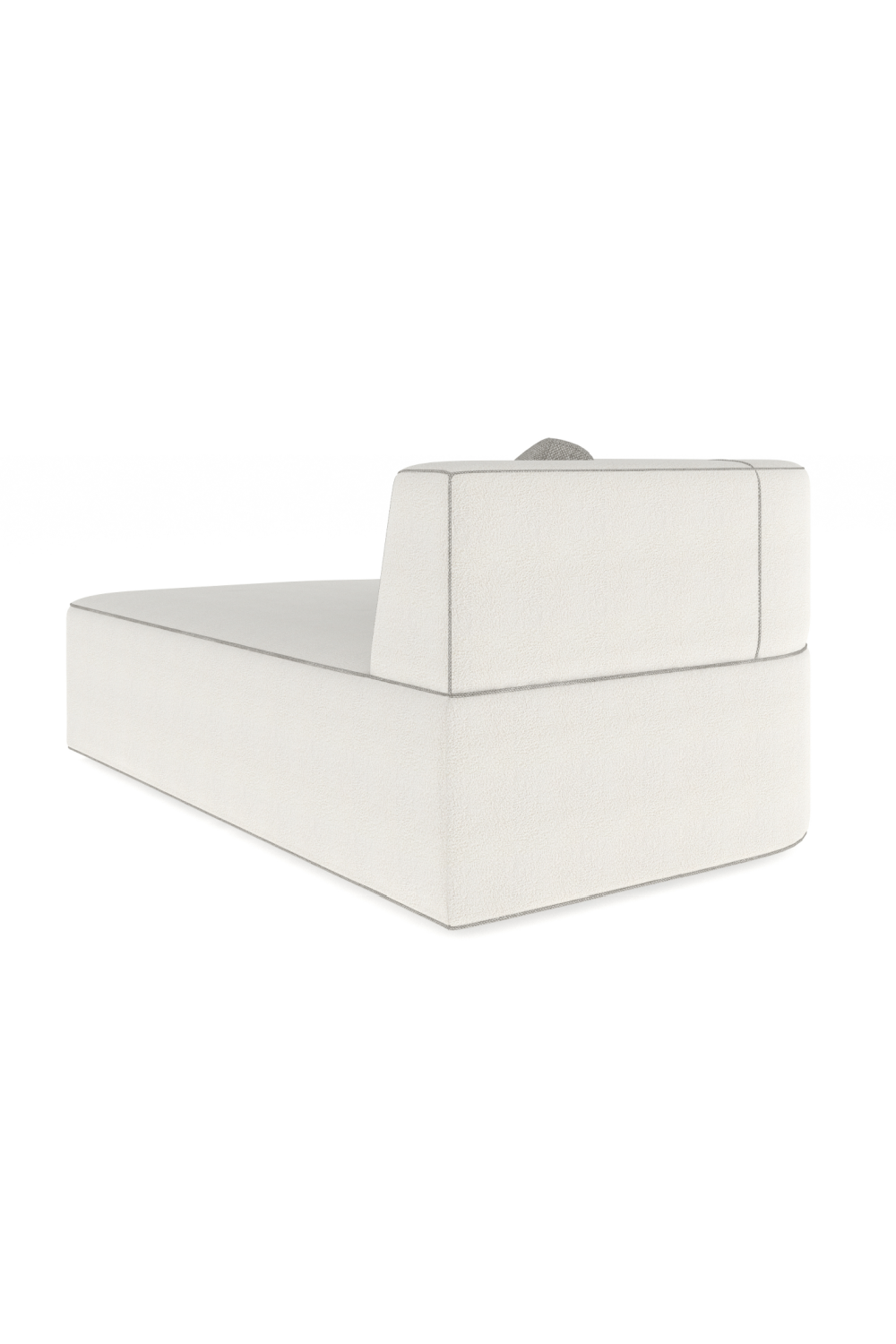 White Bouclé Chaise Lounge | Caracole Marbella | Oroa.com