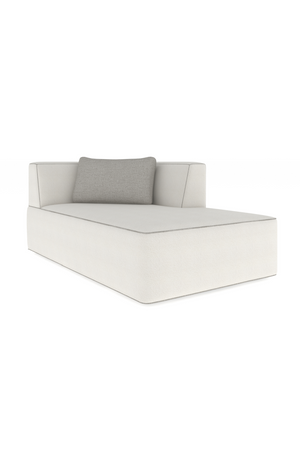 White Bouclé Chaise Lounge | Caracole Marbella | Oroa.com