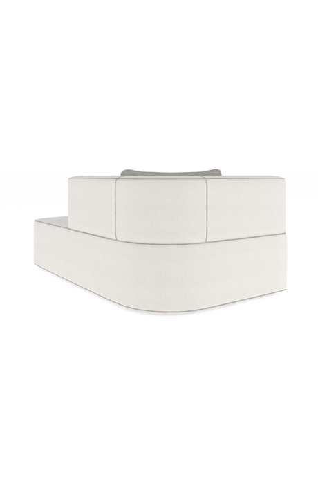 White Bouclé Chaise Lounge | Caracole Marbella | Oroa.com