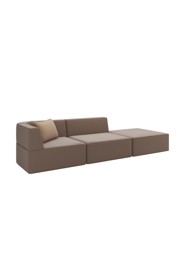 Gray Nubuck 3-Piece Sectional Sofa | Caracole Marbella | Oroa.com