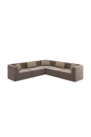 Brown Welted Sectional Sofa | Caracole Marbella | Oroa.com