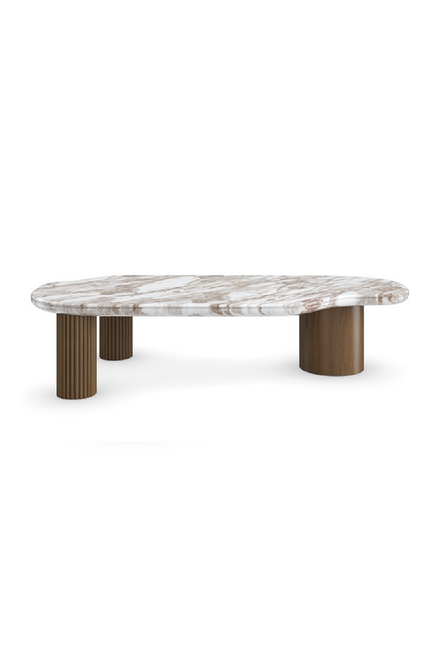 Organic-Shaped Stone Coffee Table | Caracole Seychelles | Oroa.com