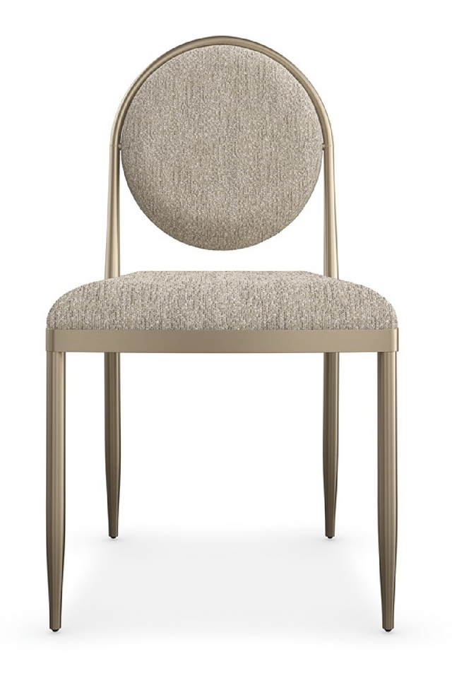 Oval-Back Bouclé Dining Chairs (2) | Caracole Capri | Oroa.com