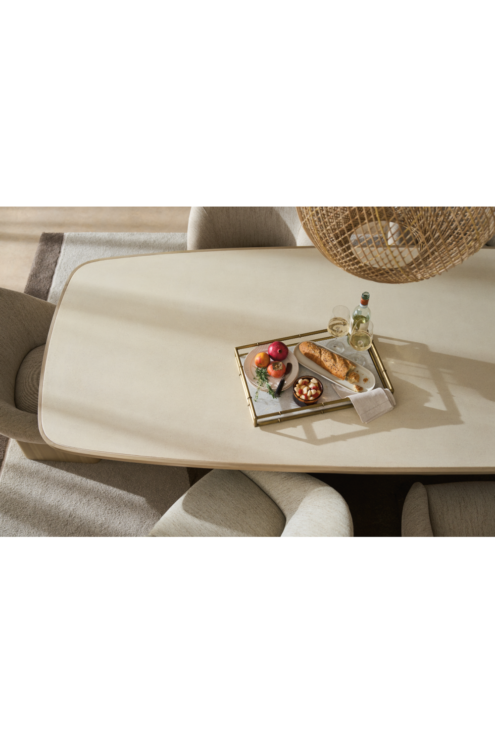 Upholstered Swivel Dining Chair | Caracole Palma | Oroa.com