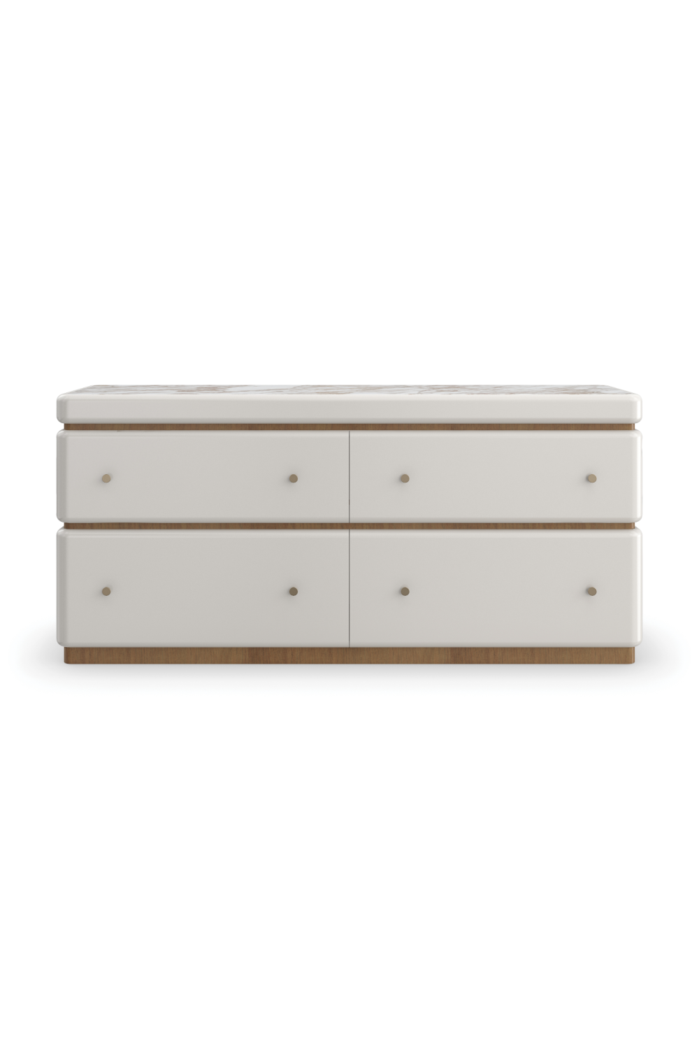 White 4-Drawer Dresser | Caracole Milos | Oroa.com