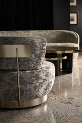 Chenille Swivel Lounge Chair | Caracole Celeste | Oroa.com