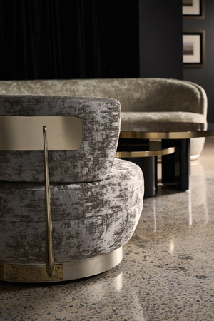 Chenille Swivel Lounge Chair | Caracole Celeste | Oroa.com