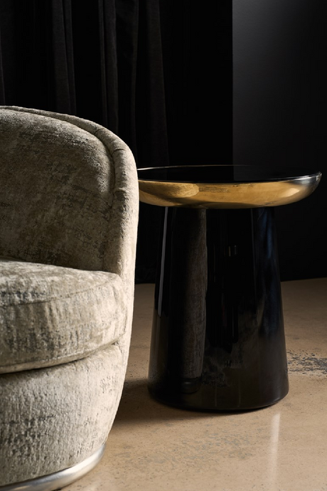 Chenille Swivel Lounge Chair | Caracole Celeste | Oroa.com