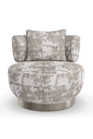 Chenille Swivel Lounge Chair | Caracole Celeste | Oroa.com