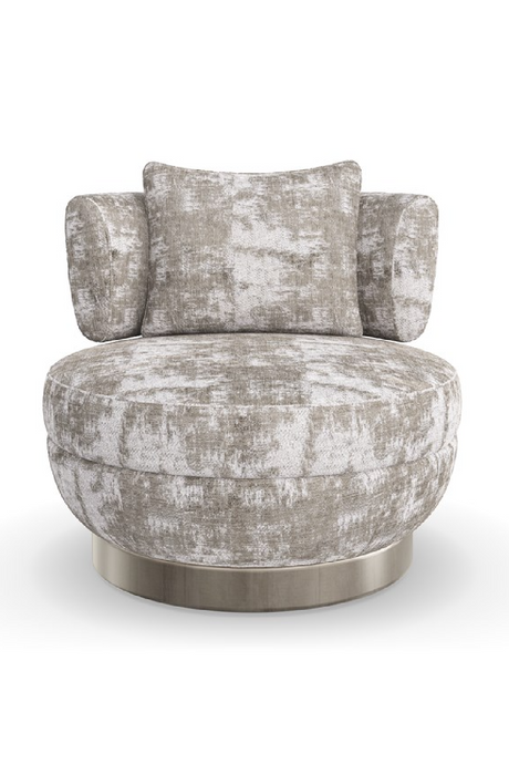 Chenille Swivel Lounge Chair | Caracole Celeste | Oroa.com