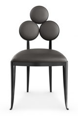 Metallic Vinyl Dining Chairs (2) | Caracole Orion | Oroa.com