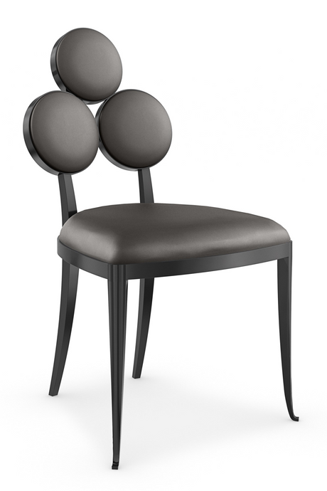 Metallic Vinyl Dining Chairs (2) | Caracole Orion | Oroa.com