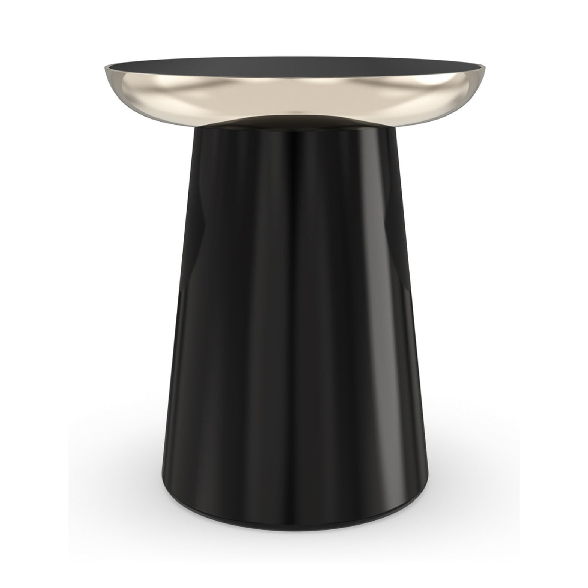 Black Mirrored Top Side Table | Caracole Umbra | Oroa.com