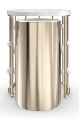 White Marble Nesting Accent Table | Caracole Orbit | Oroa.com
