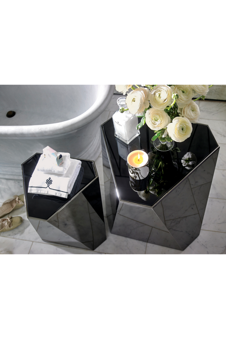 Faceted Metal Side Table | Caracole The Contempo Side | Oroa.com