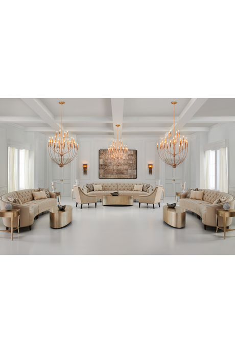 Metallic Leaf Coffee Table | Caracole Come Oval Here