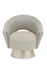 Velvet Modern Swivel Chair | Caracole A Com-Pleat Turn Around | Oroa.com