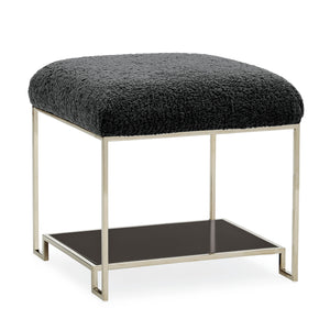   Square Shearling Ottoman | Oroa.com