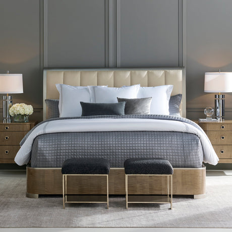 Square Shearling Ottoman | Caracole Thoroughly Modern