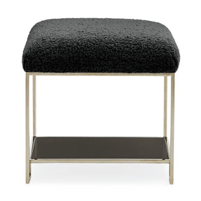 Square Shearling Ottoman – Thoroughly Modern – front view