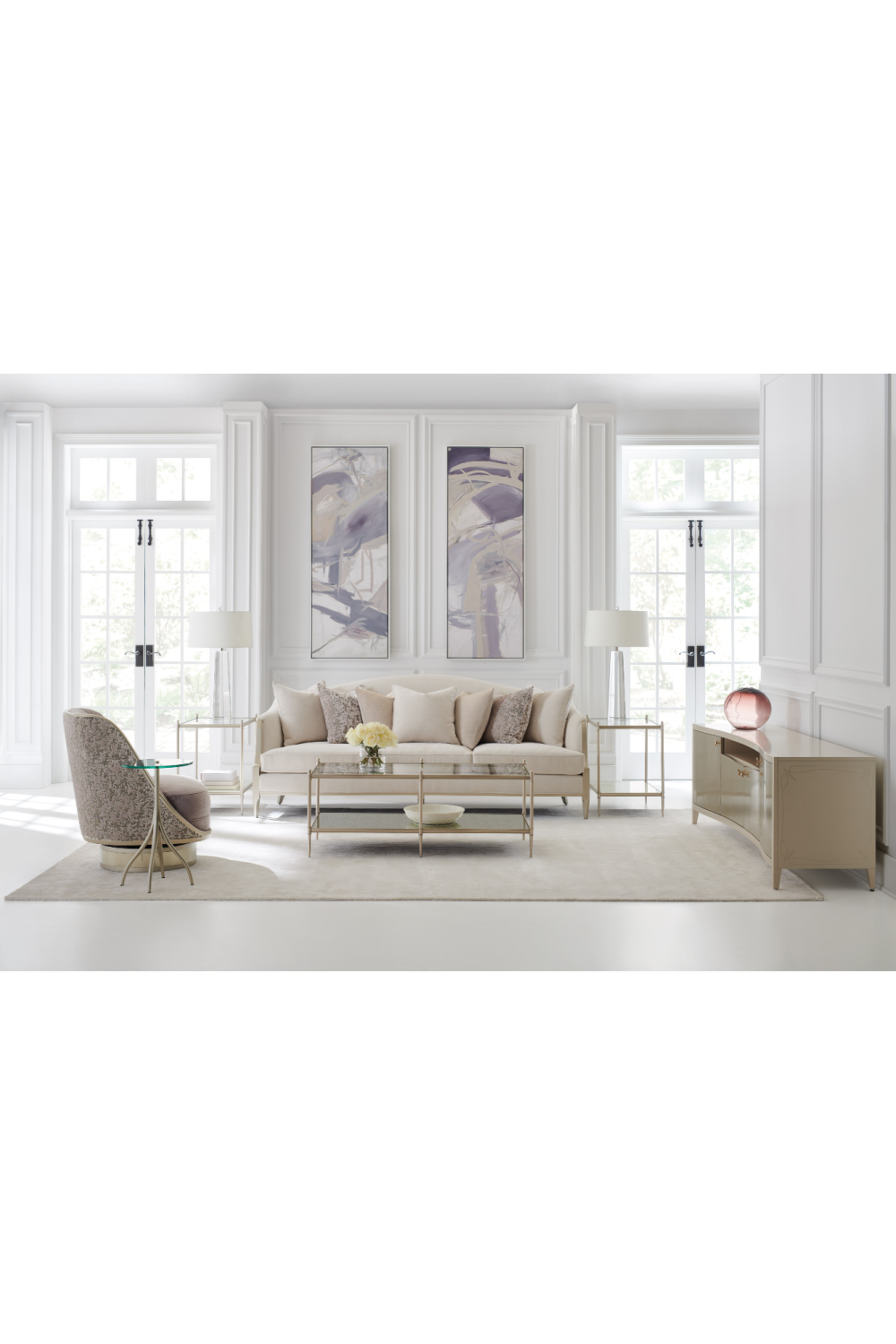 Velvet Back Swivel Chair | Caracole Go For A Spin | Oroa.com