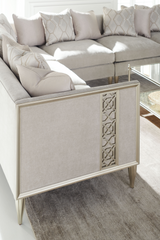 Taupe Modern Sectional Sofa | Caracole Fret Knot | Oroa.com