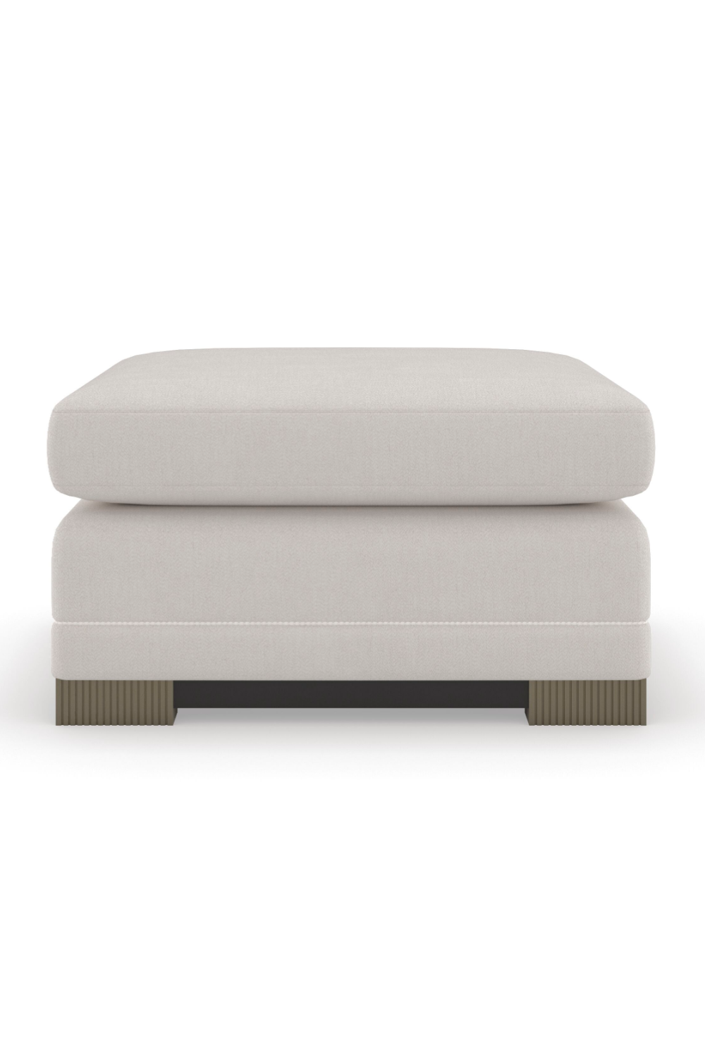 Chenille Modern Ottoman Deep Retreat