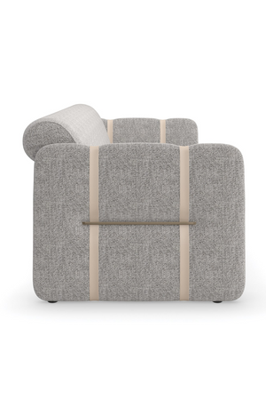 Taupe Leather Strapped Sofa | Caracole Cigar Club | Oroa.com