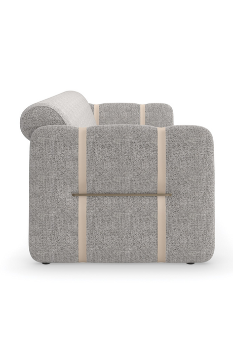 Taupe Leather Strapped Sofa | Caracole Cigar Club | Oroa.com