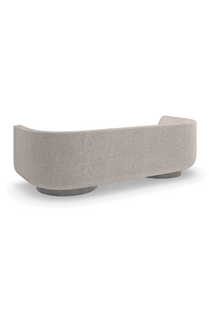 Taupe Velvet Curved Sofa | Caracole Clipper | Oroa.com