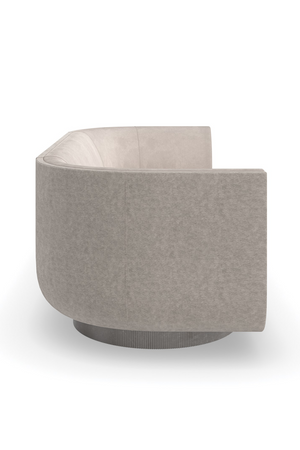 Taupe Velvet Curved Sofa | Caracole Clipper | Oroa.com