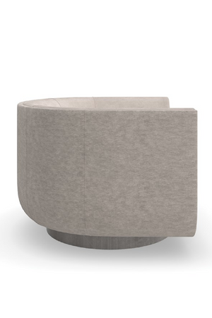 Taupe Velvet Swivel Lounge Chair | Caracole Clipper | Oroa.com