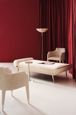 Cream Velvet Chaise | Caracole Nice | Oroa.com