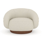 White Boucle Swivel Chair | Caracole Smoosh