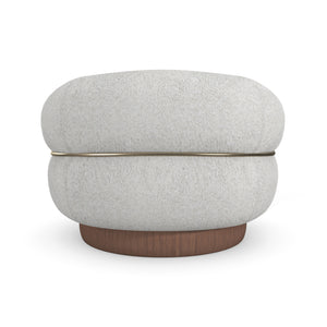   White Boucle Swivel Chair | Oroa.com
