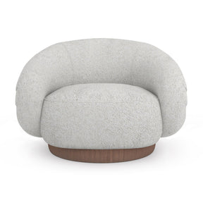 White Boucle Swivel Chair – Smoosh – alternate view 9