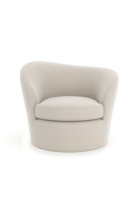 Wavy Back Wool Swivel Chair | Caracole Quasi | Oroa.com