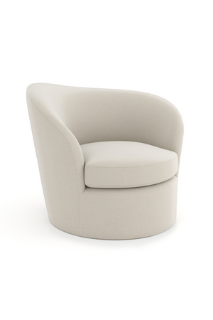 Wavy Back Wool Swivel Chair | Caracole Quasi | Oroa.com