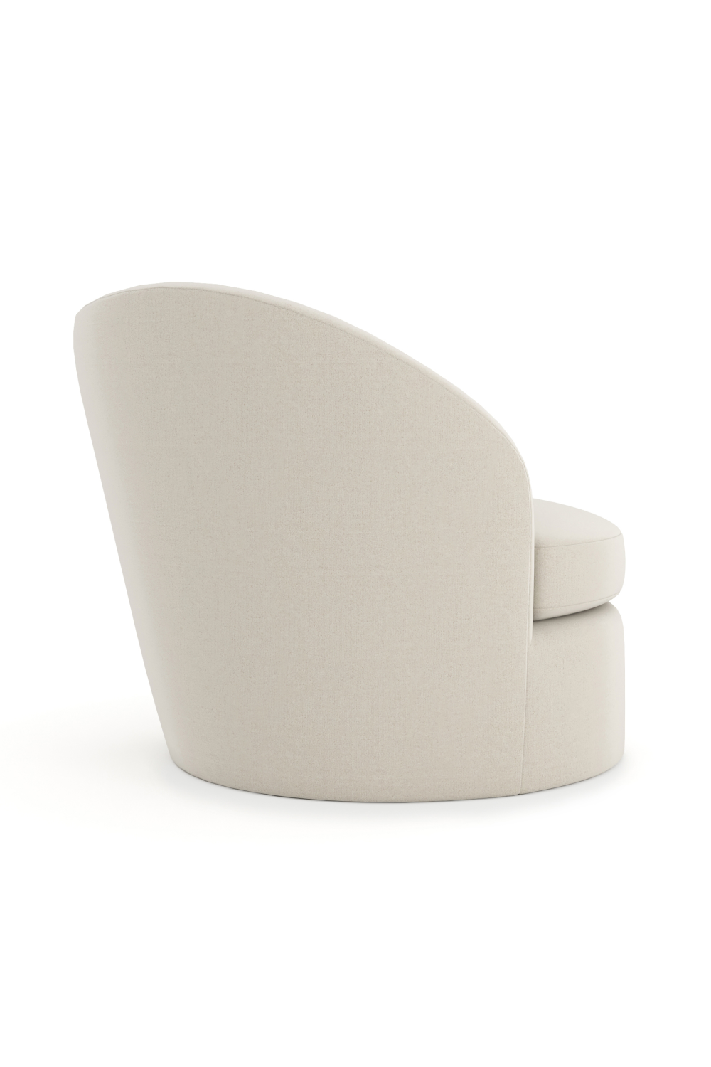 Wavy Back Wool Swivel Chair | Caracole Quasi | Oroa.com