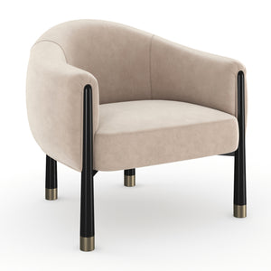   Velvet Curved Accent Chair | Oroa.com