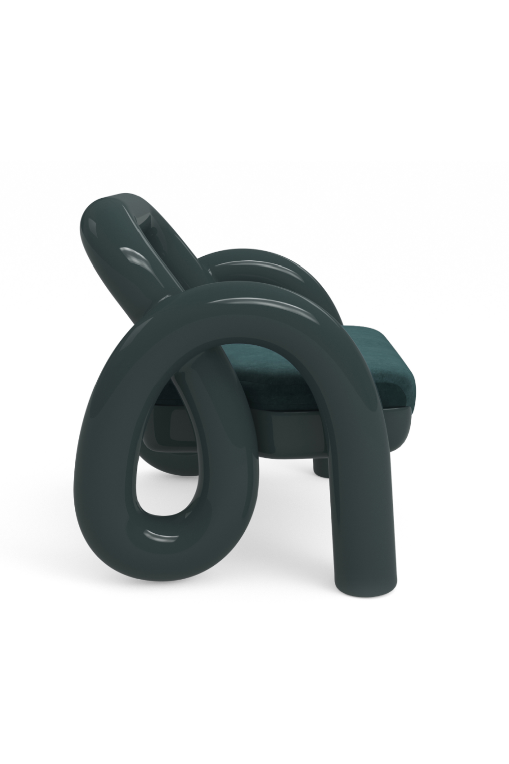 Glossy Twisted Accent Chair | Caracole Gelee | Oroa.com