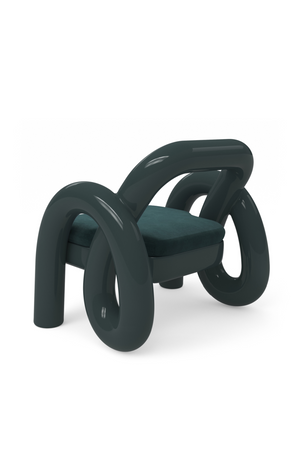 Glossy Twisted Accent Chair | Caracole Gelee | Oroa.com