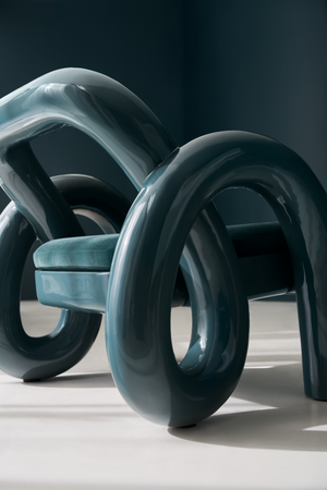 Glossy Twisted Accent Chair | Caracole Gelee | Oroa.com