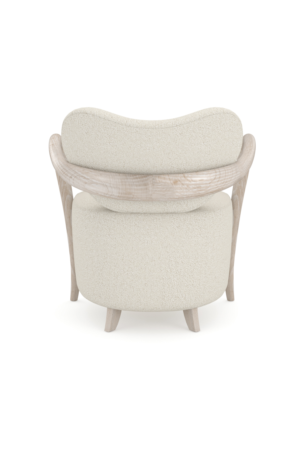 Concave Back Boucle Accent Chair | Caracole Ashanti | Oroa.com