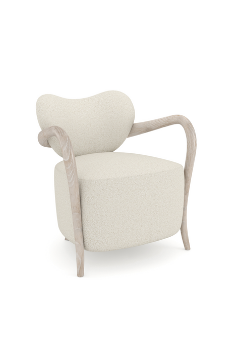Concave Back Boucle Accent Chair | Caracole Ashanti | Oroa.com