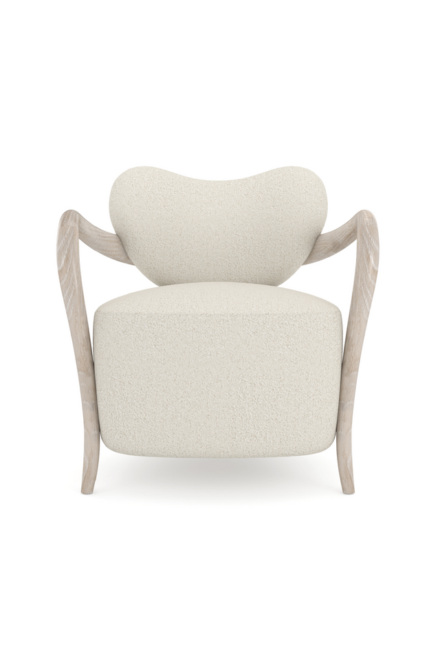 Concave Back Boucle Accent Chair | Caracole Ashanti | Oroa.com