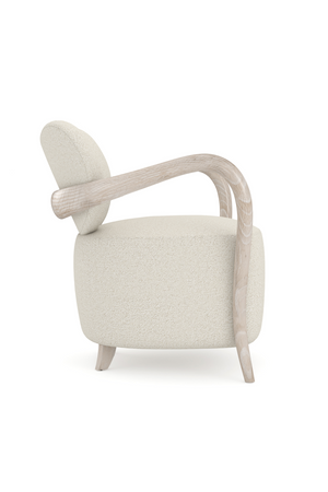 Concave Back Boucle Accent Chair | Caracole Ashanti | Oroa.com